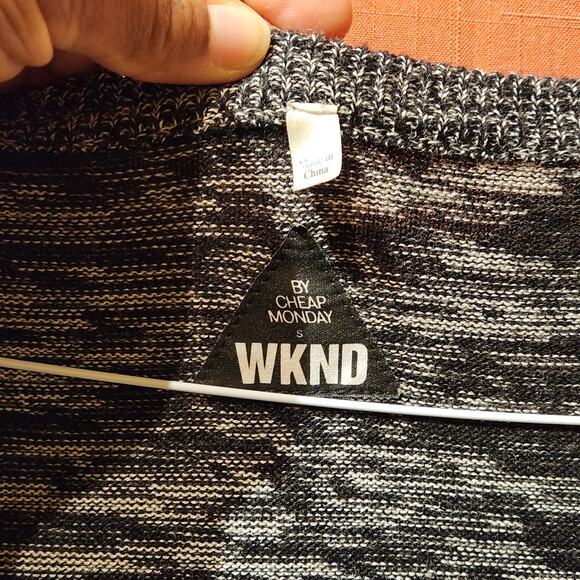 Cheap Monday Sz Small Grey Cardigan Sweater Dress Long Sleeve - Picture 4 of 7